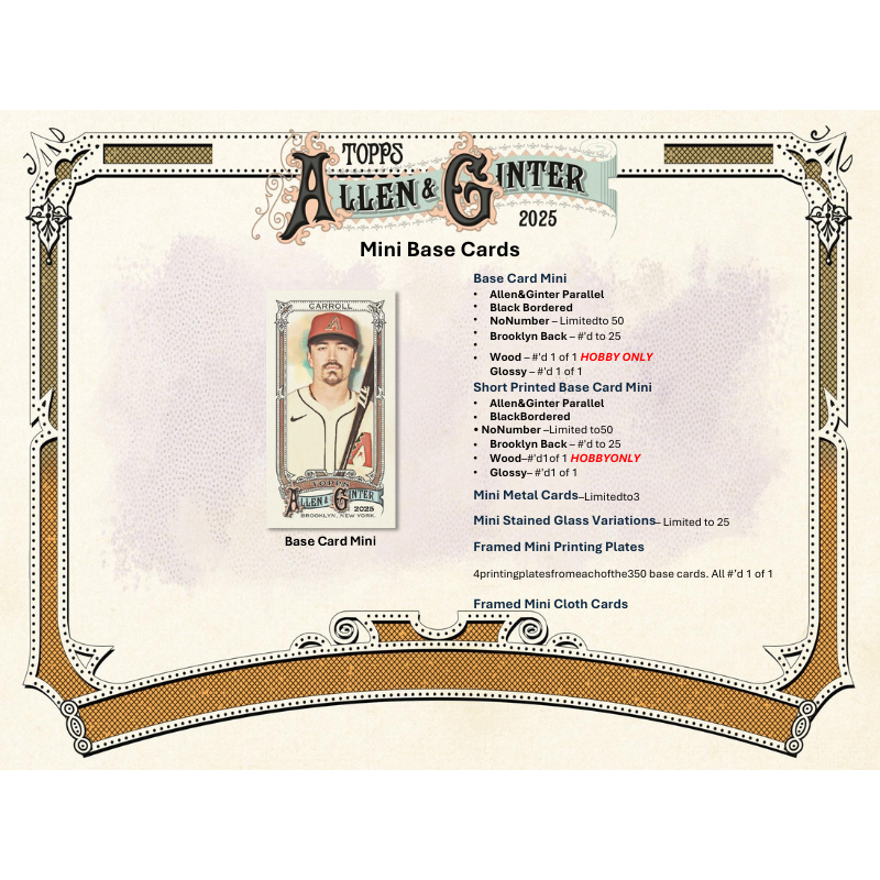 2025 Topps Allen & Ginter Baseball Hobby Box