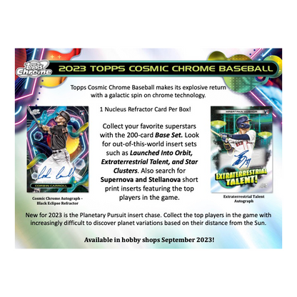 2023 Topps Cosmic Chrome Baseball Hobby 12 Box Case