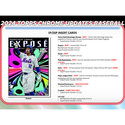 2024 Topps Chrome Update Series Baseball Hobby 6 Box Case