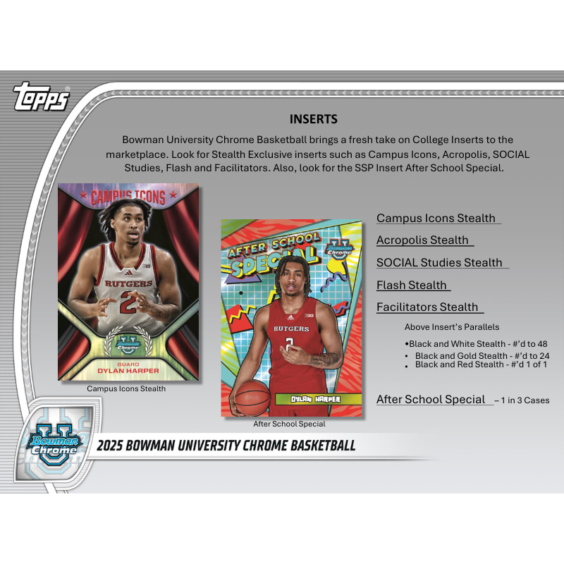 2024/25 Bowman Chrome University Basketball Breaker's Delight Box