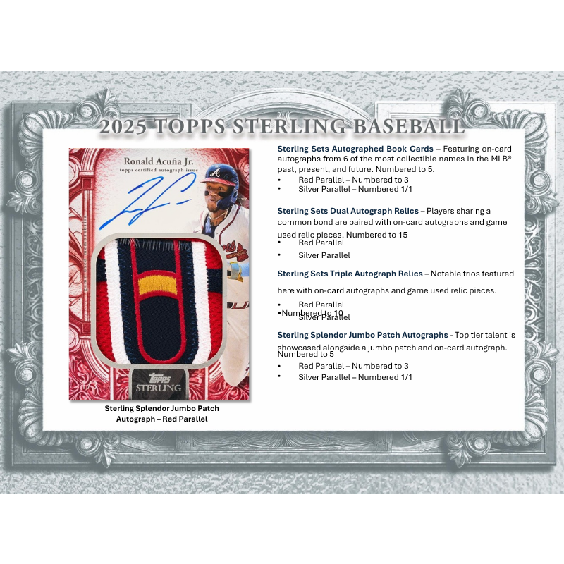 2025 Topps Sterling Baseball Hobby Box
