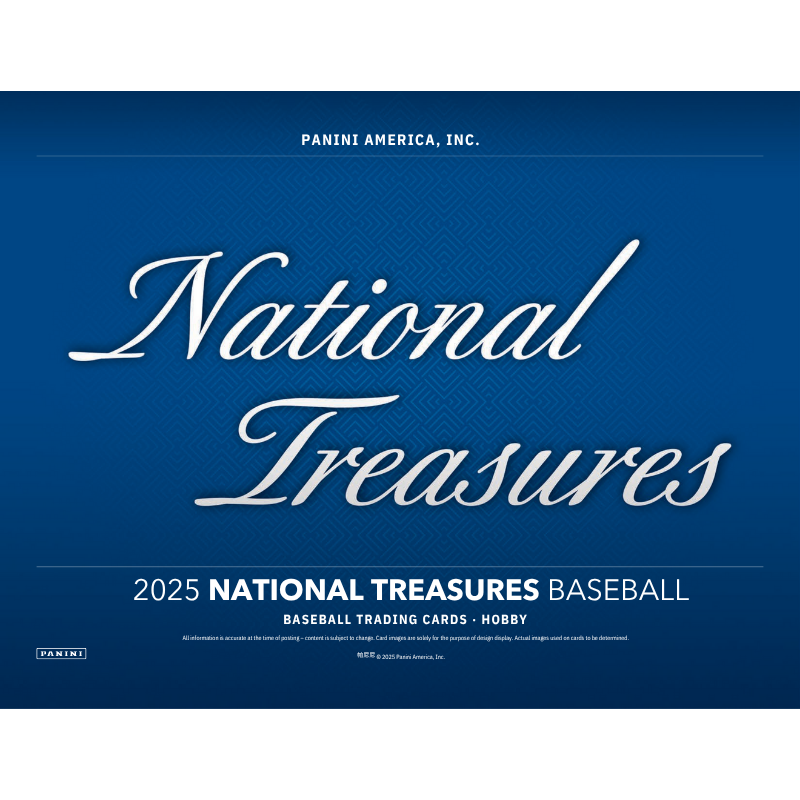 2025 Panini National Treasures Baseball Hobby 4 Box Case