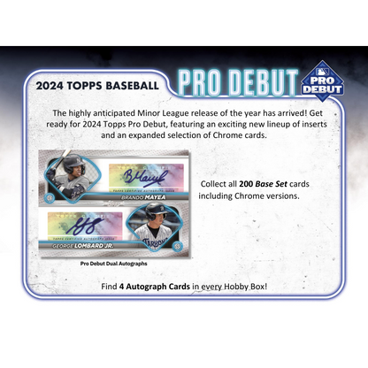2024 Topps Pro Debut Baseball Hobby 12 Box Case