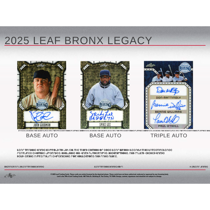 2025 Leaf Bronx Legacy Baseball Hobby Box